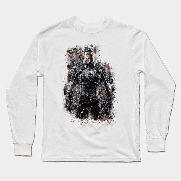 Geralt of Rivia Long Sleeve T-Shirt by mobilunik